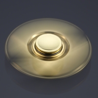 Premium Metal Brass Fidget Finger Hand Tri-Spinner EDC Pocket High Quality Hybrid Ceramic Bearing Spin Widget Focus Toy Relieve Stress Anxiety Boredom Desktoy Gift for ADHD Children Adults Compact Fast Spinning Durable