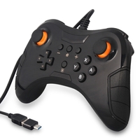 Pro Wired Controller with Male Type-C to USB Adapter for N-Switch