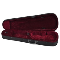 Professional 1/4 Violin Triangle Shape Case Box Hard & Super Light with Shoulder Straps Beige
