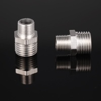Professional 2pcs Airbrush Air Hose Adaptor G1/8" BSP Male & G1/4" BSP Male Air Brush Connector for Mini Air Compressor