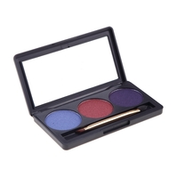 Professional 3 Color Matte Nude Makeup Eyeshadow Palette Eye Shadow with Mirror and Double Ended Brush 4