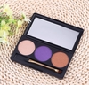 Professional 3 Color Matte Nude Makeup Eyeshadow Palette Eye Shadow with Mirror and Double Ended Brush 5