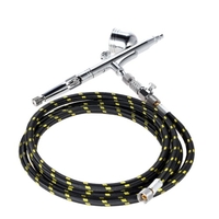 Professional Gravity Feed Double Action Airbrush Set with Hose for Art Painting Tattoo Manicure Spray Model Air Brush Nail Tool 0.2mm 0.3mm 0.5mm 7cc