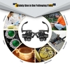 Professional Head Wearing Magnifying Glass W/ LED Lights 10x 15x 20x 25x Jeweler Loupe Watch Repair Magnifier Tool + Replaceable Lens & Head Band