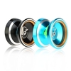 Professional Magic Yoyo M001 Aluminum Alloy Yo-yo CNC lathe T Bearing with Spinning String for Boys Girls Children Kids Blue