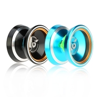 Professional Magic Yoyo M001 Aluminum Alloy Yo-yo CNC lathe T Bearing with Spinning String for Boys Girls Children Kids Blue