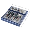 Professional Metal 4 Channel Live Mixer Mixing Console 3-Band EQ USB Function 48V Phantom with Bulit-in Effect Processor Mic Input