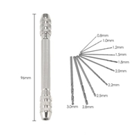 Professional Mini Hand Drill Set with 10pcs High-speed Steel Twist Drill Bit Set High Quality Drill Bit Holder Double Chuck Hand Drill Little Pin Vise