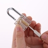 Professional Mini Transparent Visible Locksmith Training Trainer Cutaway Brass Padlock Lock Picking Practice Set Kit