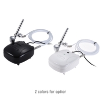 Professional Multi-Purpose Basic Airbrush Air Compressor System Kit Set Gravity Feed Dual-Action 0.20mm Nozzle 2cc Capacity Trigger Spray Pen for Painting Spraying 3D Printing Models Nail Arts Body Paint Makeup Air Brush