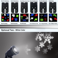 Projector Light 12Pcs Pattern Spotlight Romantic RGBW Snowflake/Love Film Rotating Garden Lamp for Birthday Party Valentine