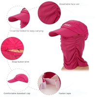 Protection Sun Cap Removable Neck Face Flap Cover Cap for Fishing Hiking Garden Work Outdoor Activities