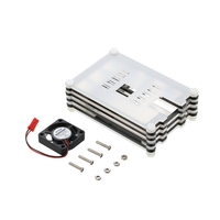 Protective Case For Raspberry Pi 9 layers with Cooling System External Fan for Better Heat Dissipating for Raspberry Pi 3
