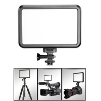 PT-12B LED Photography Video Camcorder Fill-in Light Panel 3200-5600K Adjustable Color Temperature Brightness with Hot Shoe Adapter for Canon Nikon Pentax Olympus Digital DSLR Cameras