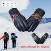 PU Gloves Mittens Winter Warm Outdoor Bike Riding Cycling Thick Warmer Man Bike Bicycle Gloves