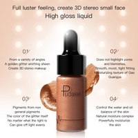 Pudaier Liquid Facial Lips Highlight Face Bright Liquid Shimmer Bronzers Highlighter Foundation Makeup Face Contour