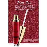 Pudaier Liquid Lip Gloss Non-stick on Cup Lipstick 18 Colors Lip Glitter Diamond Waterproof Lip Tint Makeup