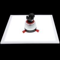PULUZ 1200LM LED Photography Shadowless Softbox Bottom Light +Switch Shadow-free Adjustable Lamp Panel Acrylic Material for Photo Shooting Tent Box No Polar Dimming Light