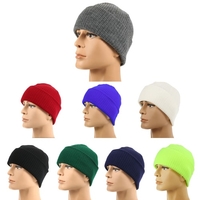 Pure Color Striped Warm Knitting Wool Beanie Outdoor Riding Unisex Knitted Hat