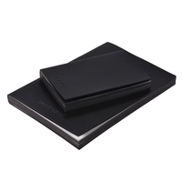Soft Leather Cover A5 Notebook Diary Daily Memos Planner Scratch Book Creative School Office Supplies Black 128 Sheets Line Page