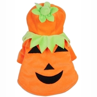 Soft Warm Pet Dog Puppy Clothes Coat Halloween Pumpkin Costume for Autumn Winter S