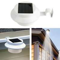 Solar 3 LEDs Fence Light Solar Powered Wall Lamp