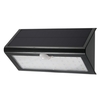 Solar Outdoor Light 46 LED 800 Lumen PIR Motion Sensor Light Waterproof and Wireless Wall Garden Yard Pathway Fence Light in Black (Warm White)