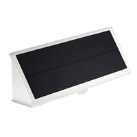 Solar Outdoor Light 46 LED 800 Lumen PIR Motion Sensor Light Waterproof and Wireless Wall Garden Yard Pathway Fence Light in Black (Warm White)