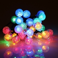Solar Power Energy Crystal Ball String Outdoor Colorful 8 Lighting Modes Light