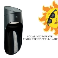 Solar Power Microwave Radar Sensor Timekeeping LED Light Wall Lamp