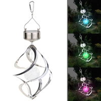 Solar Powered Light Sense Wind Spining LED Hanging Lamp