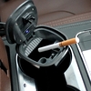 Solar Powered Lighting Detachable Car Cigarette Ashtray Smokeless with Blue LED Light Indicator for Most Car Cup Holder