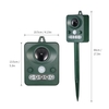 Solar Powered Ultrasonic Pest Animals Repeller Outdoor Animal Repellent for Repelling Raccoons Cats Dogs Birds with Flashing LED Frequency Adjustable