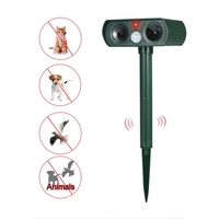 Solar Powered Ultrasonic Pest Repeller Motion Activated Outdoor Animal Repellent for Repelling Animals Cats Dogs Birds