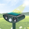 Solar Powered Ultrasonic Pest Repeller Motion Activated Outdoor Animal Repellent for Repelling Animals Cats Dogs Birds