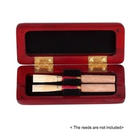 Solid Wood Oboe Reed Case Wooden Holder Box Maple Wood for 2pcs Oboe Reeds