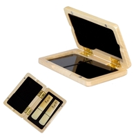 Solid Wood Reed Case Wooden Holder Box for Tenor/ Alto/ Soprano Saxophone Clarinet Reeds,  2pcs Capacity