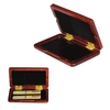 Solid Wood Reed Case Wooden Holder Box for Tenor/ Alto/ Soprano Saxophone Clarinet Reeds,  2pcs Capacity