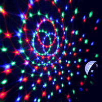 Sound-activate Rotating LED RGB Crystal Magic Ball Effect Light Disco DJ Stage Lighting