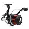 Spinning Baitfeeder Reel Front and Rear Double Drag with Fishing Line for Saltwater Freshwater Sea Boat Fishing Reel