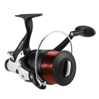 Spinning Baitfeeder Reel Front and Rear Double Drag with Fishing Line for Saltwater Freshwater Sea Boat Fishing Reel