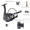 Spinning Carp Fishing Reels Wheel Left/Right Handle Metal Spool 11+1BB Stainless Steel Shaft Front Drag