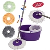 Spinning Magic Spin Mop Microfiber Rotating Heads Mop Floor Swob 4 Colors Orange
