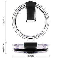 Splash Spill Proof Lid for 20 30 oz Water Resistant Lid With Slider Closure Tumbler Cup Straw Friendly Travel Lid (Black 20OZ)