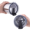 Splash Spill Proof Lid for 20 30 oz Water Resistant Lid With Slider Closure Tumbler Cup Straw Friendly Travel Lid (Black 20OZ)