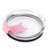 Splash Spill Proof Lid for 20 30 oz Water Resistant Lid With Slider Closure Tumbler Cup Straw Friendly Travel Lid (Black 20OZ)