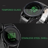 Spovan Digital Smart Watch with Genuine Leather Band Sport Watches Wristwatch Compass Pacer Pedometer Waterproof LED Backlight
