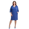 Spring Summer Women Plus Size Dress Pocket O Neck Casual Loose Dress Big Size Elegance Dress Blue/Burgundy