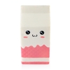Squishy Soft Charms Pink Milk Box Bottle Stress Relief Slow Rising Collection Gift Decor Toy Cute Kid Adult Party Favors White and Pink Style 1