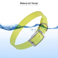 SSC002TY TPU Dog Collar Adjustable Durable Waterproof Pet Dog Collar Strap Pure Color